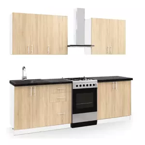 Casarredo Kuchyně FELIPE B 180 bílá/dub sonoma