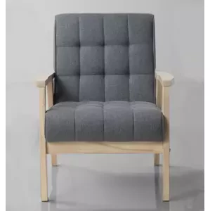 Casarredo Křeslo PETRA tmavě šedá/bílá lazura