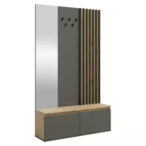 Tempo Kondela Předsíňová sestava DERIS, grafit/dub artisan + kupón KONDELA10 na okamžitou slevu 3% (kupón uplatníte v košíku)