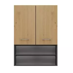 Falco Závěsná koupelnová skříňka Pema MINI antracit/dub artisan