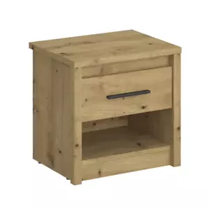 Tempo Kondela Noční stolek 1S AIRON, dub artisan + kupón KONDELA10 na okamžitou slevu 3% (kupón uplatníte v košíku)