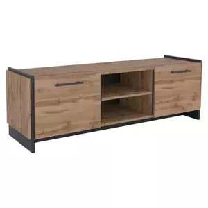 Tempo Kondela TV stolek AMONI 2D, dub wotan/černá + kupón KONDELA10 na okamžitou slevu 3% (kupón uplatníte v košíku)