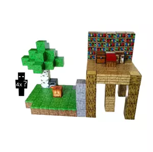 Toybit Magnetická stavebnice Minecraft Knihovna a magický strom MSTB2098