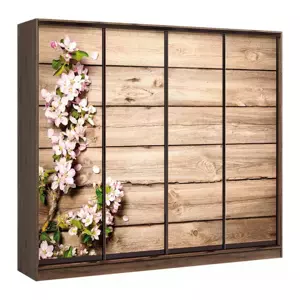 Casarredo Šatní skříň s posuv. dveřmi 280 RYCHER - ořech Macadamia/folie