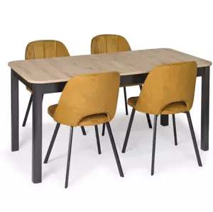 MIKO Rozkládací jídelní set - stůl ST 47M rozklad + židle KT 680M