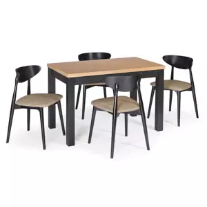 MIKO Rozkládací jídelní set - stůl STL 62 rozklad + židle KT 65