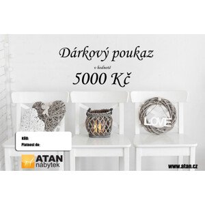 ATAN Dárkový poukaz v hodnotě 5000 Kč Tištěný