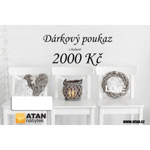 ATAN Dárkový poukaz v hodnotě 2000 Kč Elektronický