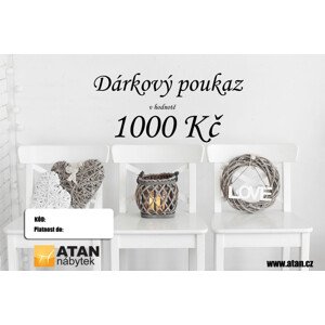 ATAN Dárkový poukaz v hodnotě 1000 Kč Tištěný