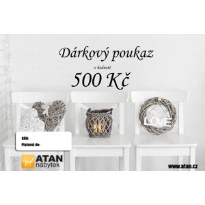 ATAN Dárkový poukaz v hodnotě 500 Kč Elektronický
