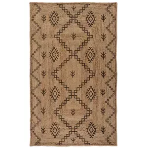 Flair Rugs Kusový koberec Printed Jute Rowen Natural/Black 200x290 cm