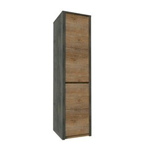 Tempo Kondela Skříň MONTANA S1D - dub lefkas tmavý/smooth šedý + kupón KONDELA10 na okamžitou slevu 3% (kupón uplatníte v košíku)