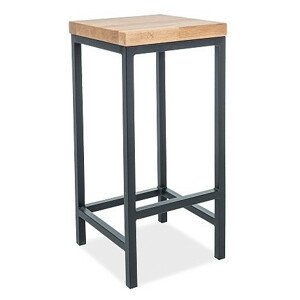 Casarredo Barová židle METRO H-1 přírodní dýha dub/kov