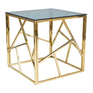 Casarredo Konferenční stolek ESCADA B zlatý kov/kouřové sklo