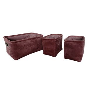 Autronic Sada 3 regálových košů LK9576-BORDEAUX