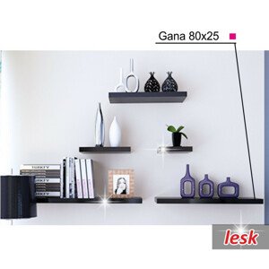 Tempo Kondela Police GANA 80 cm - černá + kupón KONDELA10 na okamžitou slevu 3% (kupón uplatníte v košíku)