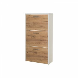 Idea Botník FULDA 1 - bílá/zlatý dub