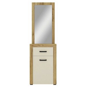Casarredo Skříňka se zrcadlem DENVER dub kraft zlatý/vanilka