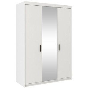 Casarredo Šatní skříň ELINA 3D bílá/zrcadlo