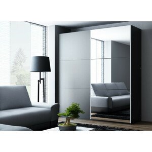 Casarredo Šatní skříň VALERIANO 200 černá/černá