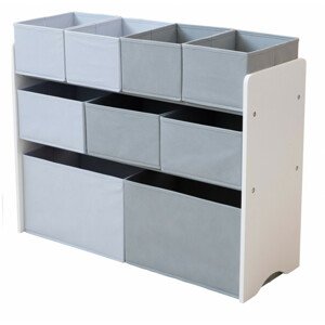 bHome Organizér na hračky bílo-šedý UBBH0597