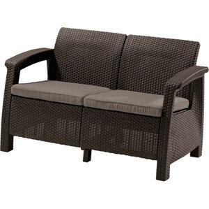 Keter Dvojsedák CORFU LOVE SEAT - hnědá