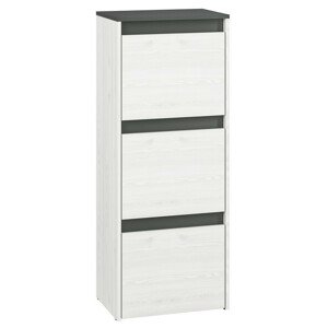 Casarredo Botník 3D s výklopnými dvířky FARFARA borovice sněžná/antracit