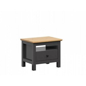 BRW Hesen noční stolek KOM1S/5/6, grafit/dub artisan