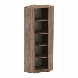 Tempo Kondela Rohový regál JOHAN 2 NEW 09 – kraft dunkel/bíla + kupón KONDELA10 na okamžitou slevu 3% (kupón uplatníte v košíku)