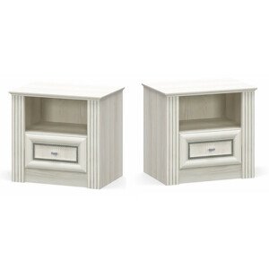 Casarredo Set 2 kusů nočních stolků BRISTOL NEW II jasan sněhový