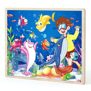 bHome Dřevěné puzzle vodní svět MHBH1181