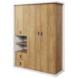 Casarredo Šatní skříň SOMAS 01 3D2S bílá/ořech natural