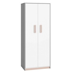 Casarredo Šatní skříň VILLOSA šedá/bílá/růžová