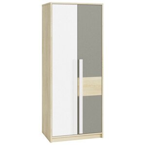 Casarredo Šatní skříň 2D REPENS buk fjord/bílá/šedá