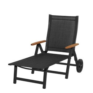 Sun garden Zahradní lehátko ASS COMFORT - antracit + černé