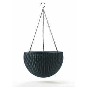 Keter Květináč HANGING SPHERE antracit