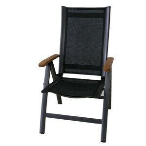 Sun garden Polohovací křeslo ASS COMFORT - antracit + černá