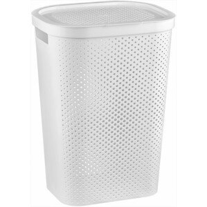 Curver Koš na prádlo INFINITY DOTS 59L - bílý