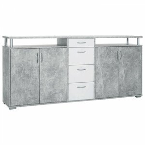 Idea Komoda MAXIMO beton/bílá