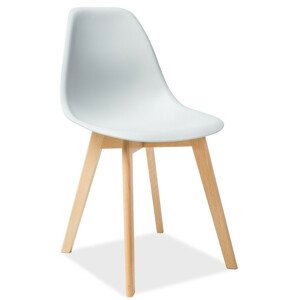 Casarredo Jídelní židle MORIS světle šedá/buk