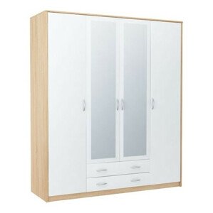 Casarredo Šatní skříň VIKA 4D2S dub sonoma/bílá