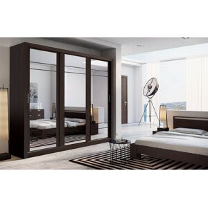 Casarredo Šatní skříň 02 ARTI 250 wenge zrcadlo