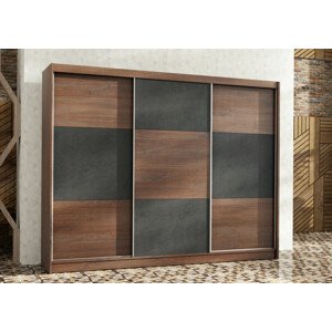 Casarredo Šatní skříň CORDOBA 250 dub sterling/beton