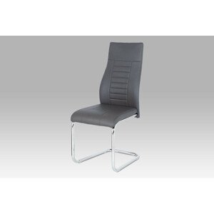 Autronic Jídelní židle HC-955 GREY šedá koženka
