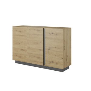 Tempo Kondela Komoda CITY - dub artisan / šedý grafit + kupón KONDELA10 na okamžitou slevu 3% (kupón uplatníte v košíku)