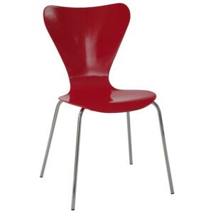 Autronic Jídelní židle C-180-5 RED - červená