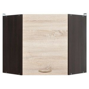 BRW Kuchyňská skříňka rohová Junona Line GNWU/57-LP dvířka Wenge+dub sonoma/korpus wenge