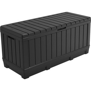 Zahradní úložný box KENTWOOD — 305L, plast, grafit, nosnost 220 kg