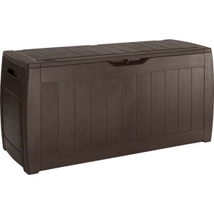 Zahradní úložný box HOLLYWOOD — 270L, plast, hnědá