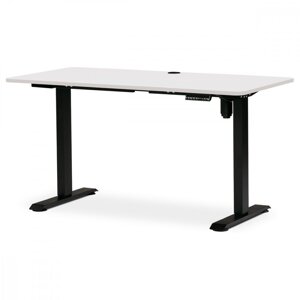 Elektricky výškově nastavitelný stůl ELEVO — 140 cm, bílá / černá